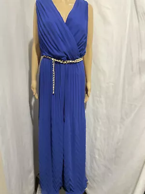 City Chic Size M Cobalt Blue Pleated Maxi Dress • $29