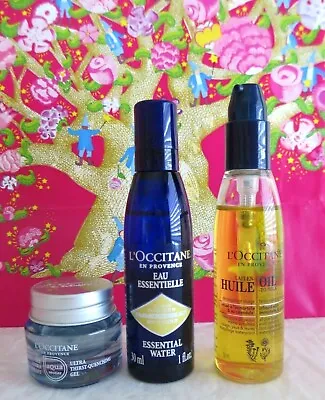 L’OCCITANE Immortelle Cleansing Oil Essential Water Ultra Thirst-Quench Gel SET • $9.99