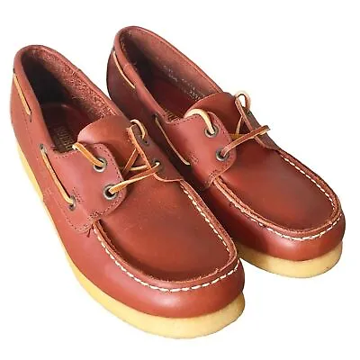 VTG ROEBUCKS Gum Sole Leather Boat Shoes Sears Roebuck & Co. Women’s 8 • $84.99