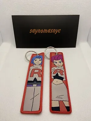 Pokemon Anime Team Rocket Jessie And James Key Jet Tag Keychain Lanyard • $4.99