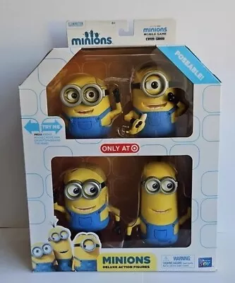 Minions Target Exclusive Deluxe Poseable Action Figures Set Of 4 Mint In Box • $10