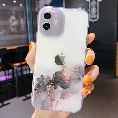 £2.75 • Buy IPhone 14 Plus 13 11 12 Pro Max XR 8 Case ShockProof Marble Cover Silicone Back