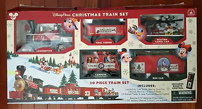 Disney Parks Christmas Train Set 30 Pc Holiday Express Mickey Minnie Goofy Pluto • $128.99