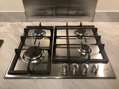 AEG 6000 HGB64200SM 60cm 4 Burner Gas Hob - Stainless Steel • £75