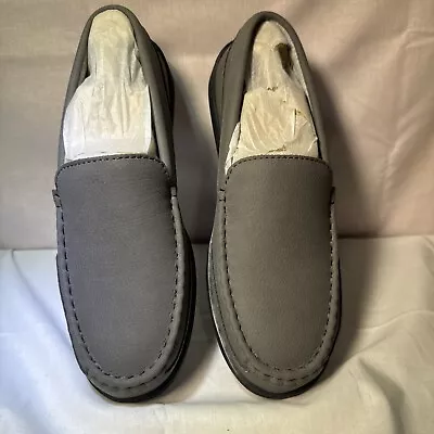 My Pillow My Slippers Gray Leather Moccasin  Men's Size 10 Style 74460-40 • $39.67