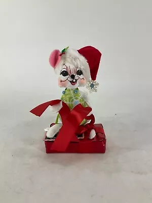 Vintage 2012 Annalee Doll 6  Snowflake Mouse On Gift Box Christmas Tree Ornament • $9.99