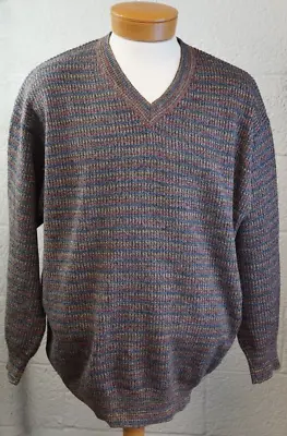 Example Missoni Wool Blend Vneck Sweater Men XXL Adult Multi Color Made In Italy • $125