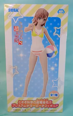 Misaka Mikoto Premium Summer Beach Figure PM Bikini Swimsuit Sega Railgun S NEW • $79