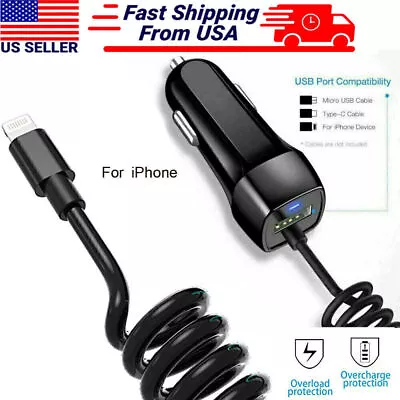 1x Fast Car Charger For IPhone 566S77+8PlusXXRXS111213 14 Pro Max Mini • $5.99