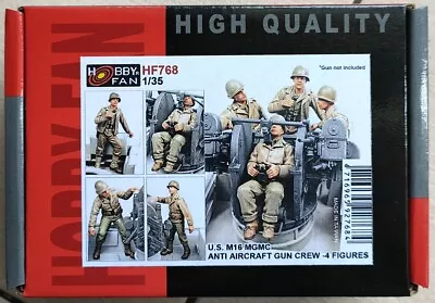 Hobby Fan 1/35 U.S. M16 MGMC Anti-aircraft Gun Crew 4 Figures Resin • $88.73