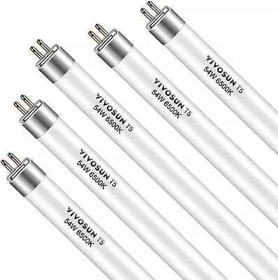 VIVOSUN 2FT 4FT 3000K 6500K 24W 54W T5 Fluorescent Grow Light Bulbs - Pack Of 5 • $47.49