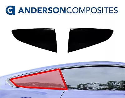 2015-2023 Mustang Quarter Window Covers (Carbon Fiber) Painted SHADOW BLACK • $175