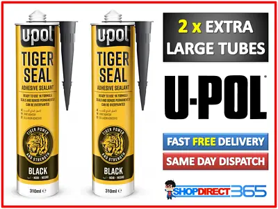 £17.95 • Buy 2 X UPOL Tiger Seal PU Adhesive Sealant Black Seam Trim Windows/Bond/Body UP0727