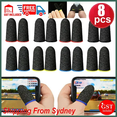 8PCS Gaming Finger Sleeve Mobile Controllers TouchScreen Glove Thumb Covers New  • $5.76