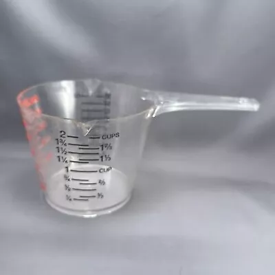 Vintage Foley Measuring 2 Cups Clear Plastic With Handle • $12