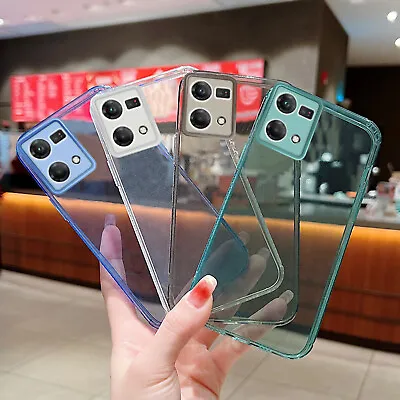 $7.89 • Buy Tinted Clear TPU Shockproof Case For Oppo RENO 8 5G A54 A57 Soft Silicone Cover