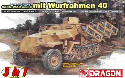 Dragon 6284 1:35th Scale Sd.Kfz. 251/2 Ausf. C Mit Wurfrahmen 40 (3 In 1) • £25