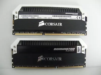 Corsair DOMINATOR CMD8GX3M2A1600C8 ( 2× 4Gb) Total 8Gb DDR3 Ram 1.5V 8-8-8-24 • £34.99