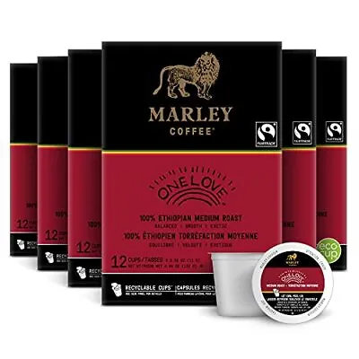 Marley Coffee One Love 100% Ethiopian Medium Roast Coffee Keurig K-Cup Brewer... • $62.37