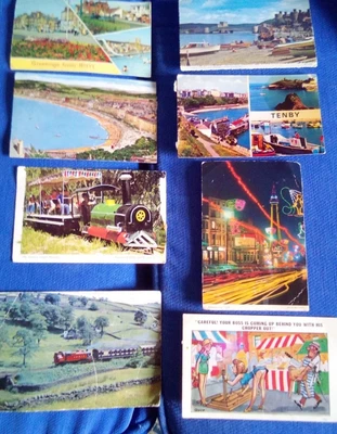 £2.99 • Buy Seaside Trains & Rude Postcards Joblot Rare Vintage Blackpool Tenby Rhyl Conway