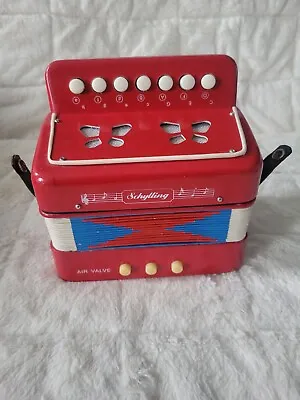 Schylling The Little Red Accordian Child's Squeeze Box Musical Instrument Toy • $12