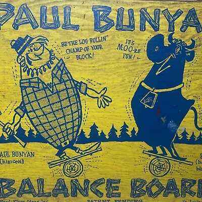 Vintage Paul Bunyan Logging Wood Balance Game Board Paul Glum St Louis Montana • $159.52