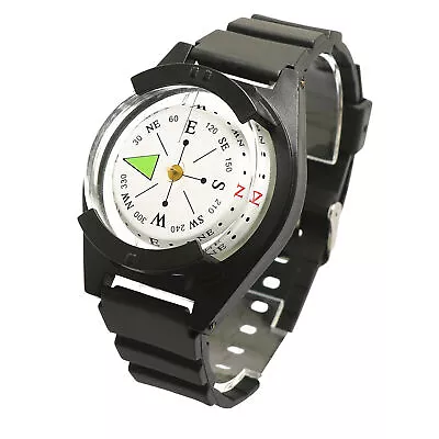 Wrist Compass With Fluorescent Dial Waterproof Compasses For Hiking Camping Tool • $23.21