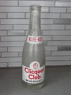 Klee-Ko Clicquot Club Beverages Vintage 7 Oz. Glass Soda Bottle • $39.99