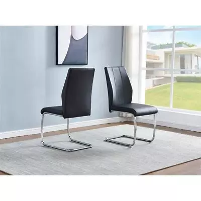 Gudmund 2-piece Modern Dining Chairs In Black • $187.02