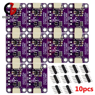 10pcs 3-Axis Magnetic Sensor Triaxial Magnetometer Module MMC5603 For STEMMA QT • $47.49