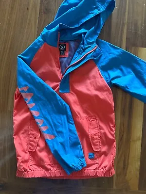 Volcom Boys Large Windbreaker Cotton Pullover Hooded Jacket. • $25