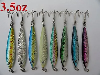 1 To 8 Pieces 3.5oz Butterfly Mega Live Bait Metal Jigs Saltwater Fishing Lures • $4.99