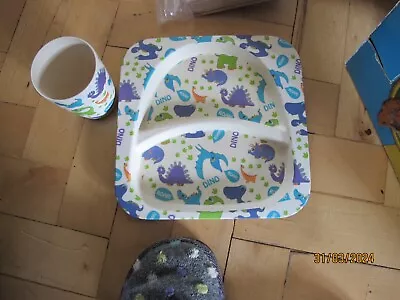 Tiny Dining - Dino Toddler Plate And Cup • £3