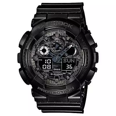 Casio G-SHOCK Black Resin Analog-Digital Men's Watch - GA100CF-1A • $231