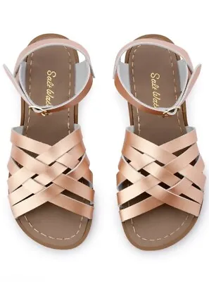 NEW Saltwater Sandals Retro Rose Gold Women’s Size 5 Aus 7 Leather Buckle Boho • $79.99