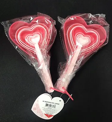 4 Sets Of Target Bullseye Playground Valentine's Heart Measuring Spoons & Cups • $12.99