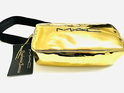 Genuine Mac Toiletries Make Up Cosmetic Bag Gold Handheld Make Up Bag Gift  • £30