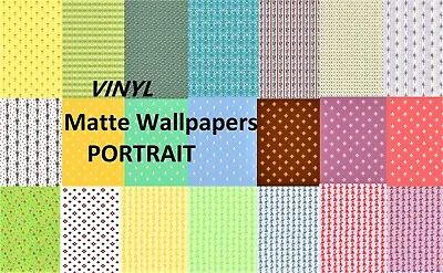 A4 VINYL Self Adhesive Matte Dolls House Wallpaper 1/12th Scale PORTRAIT • £4.99