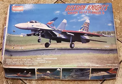 Academy 1:48 Russian Knights Sukhoi SU-27 Flanker B #2167 Complete W/ UPGRADE • $30