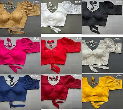$22.49 • Buy New Readymade Blouses Stitched Crop Top Sari Lehenga Choli Ethnic Ld2321