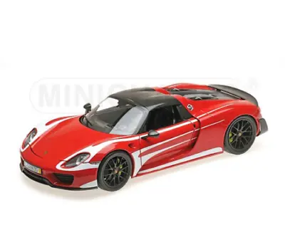 Minichamps - 1/18 Scale - 2015 Porsche 918 Spyder In Red Diecast Scale Model ... • $249.35