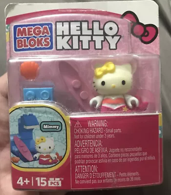 Mega Bloks Sanrio Hello Kitty Surfing Mimmy Summer Fun Toy Figure Sealed 15 Pcs • $13.99