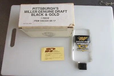 Miller Genuine Draft Pittsburgh's MGD Black & Gold Acrylic Tap Handle NIB • $11.95