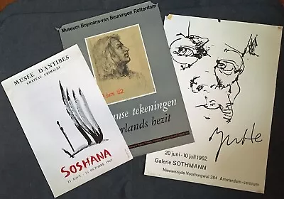 1962 1963 European Art Museum Exhibition Poster Lot Of 3 Soshana Afroyim • $59.99