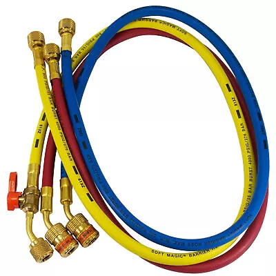 Uniweld Manifold Hoses 36in Red And Blue With EZ Turn Yellow With Ball Valve CFC • $72.40