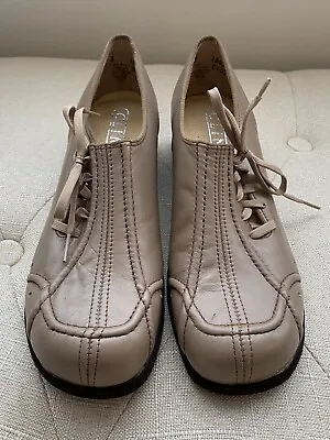 New! Vintage Clinic Leather Nurse Shoes Women’s 8 S A-AA Tan Oxford Lace USA • $29.95