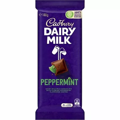 Cadbury Dairy Milk Peppermint 180g Chocolate Block • $15