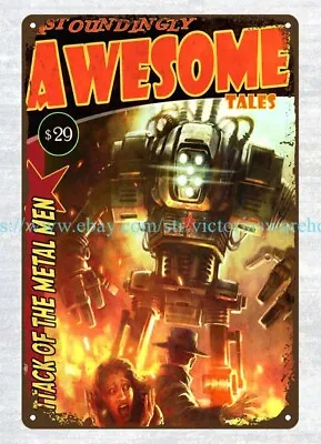 Fallout Astoundingly Awesome Tales Metal Tin Sign Decorative Wall Lights • $18.99