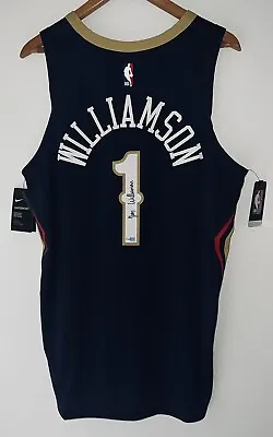 Zion Williamson Signed Pelicans Nike NBA Authentic Vaporknit Jersey FANATICS COA • $34