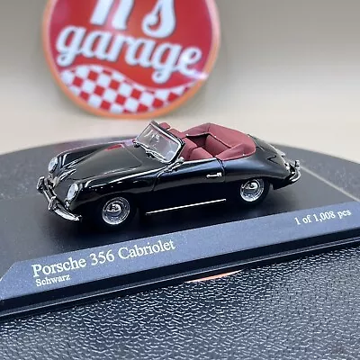 MINICHAMPS 1/43 Porsche 356 Cabriolet 1954 Black Diecast 400065031 • $50